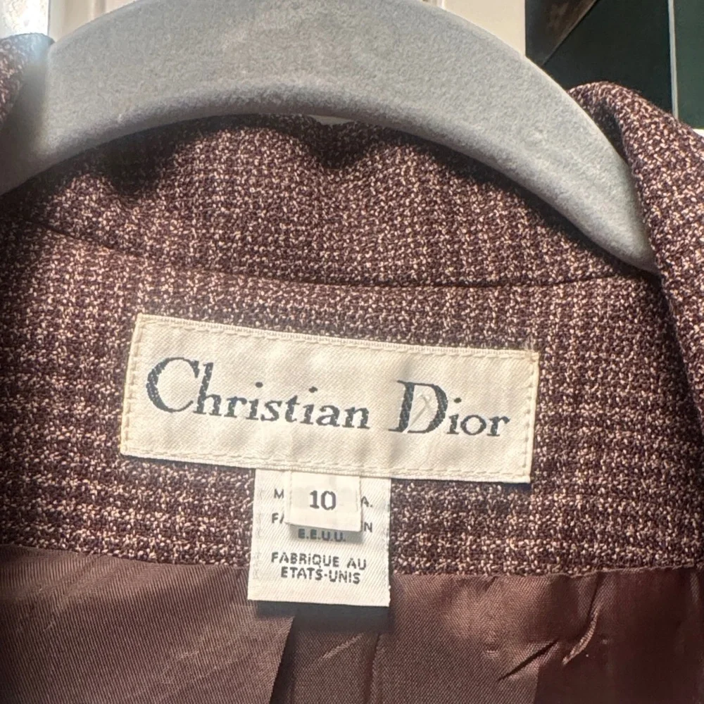 Dior Brown Checkered Women's Blazer